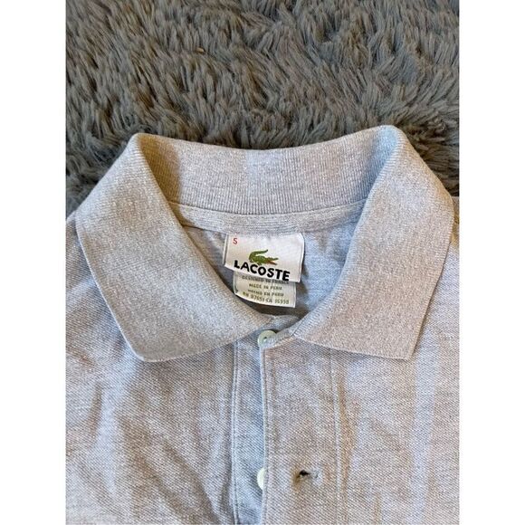 Lacoste mens size large grey polo preppy causal - Picture 5 of 5